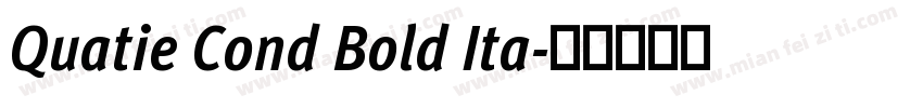 Quatie Cond Bold Ita字体转换